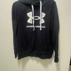 Under Armour Men's Dark Blue Hoodie with White Logo
